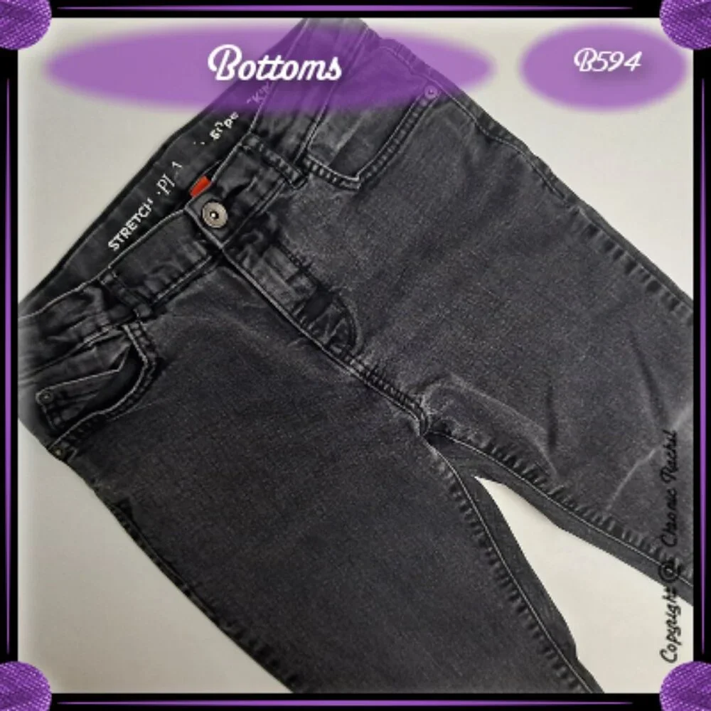 Dark Wash Adjustable-Waist Jeans